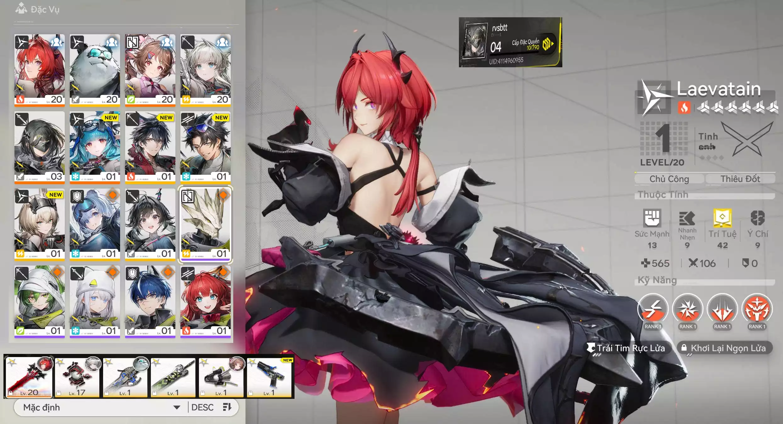 [ ACC VIP ] AK 127 LAVEATAIN Trấn + Last Rite + Ardelia  AR5 SIÊU HIẾM