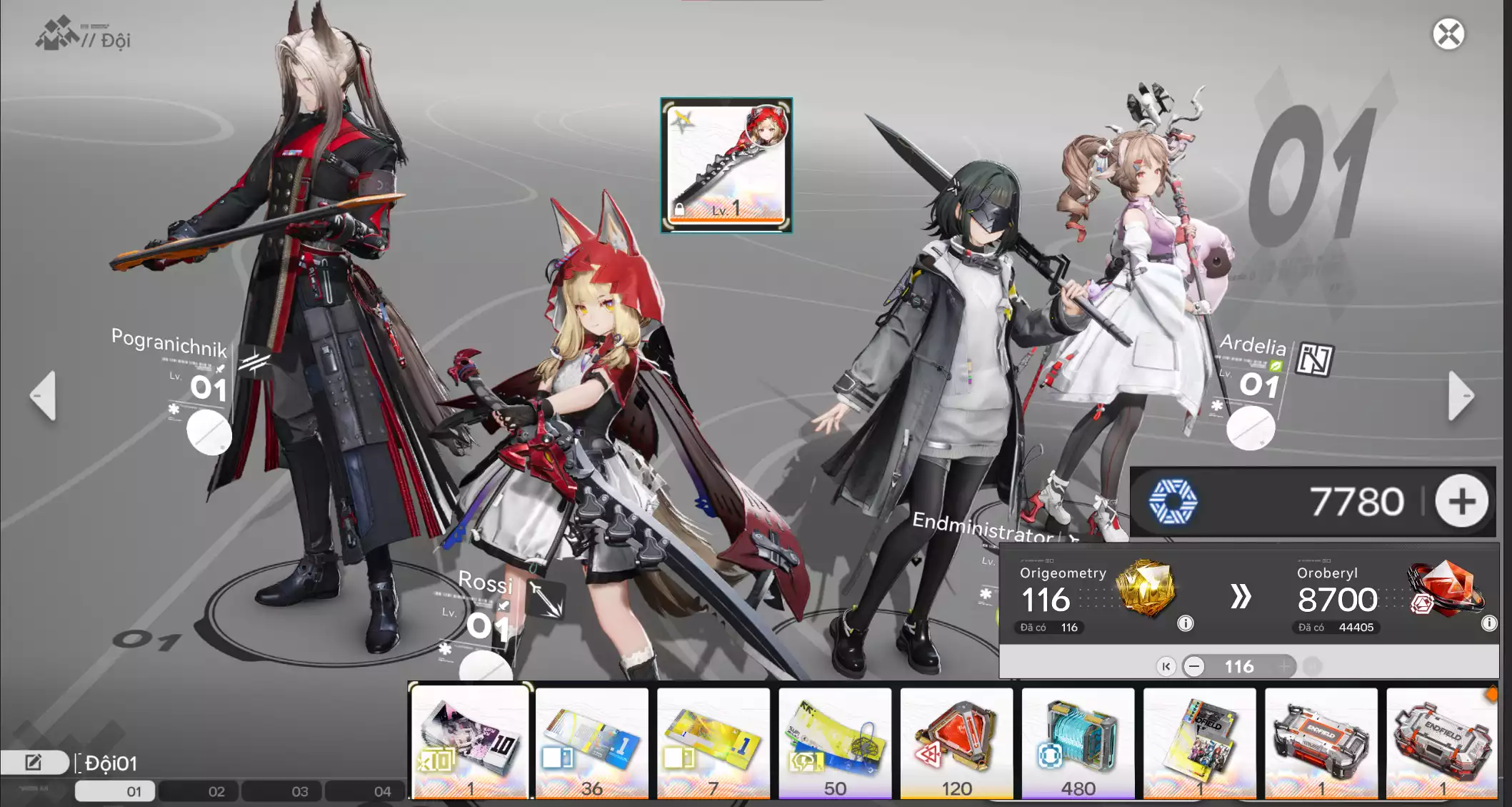 Rossi và trấn kèm 52k Oro và cực nhiều tài nguyên